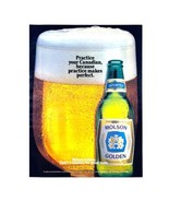 Molson Golden Beer Print Ad Vintage 1983 80s Reto Alcohol Canada  Man Ca... - $12.17