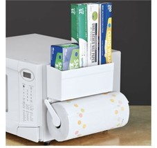 Space Saving Shelf And Paper Towel Holder With Magnets (col) J5 - £63.30 GBP