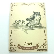 Owl Winnie The Pooh Card Fun Wood Sketch Card Disney 100 Anniversary Carnival - £15.42 GBP