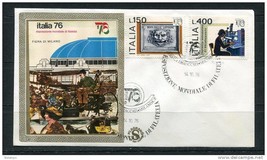 Italy 1976 First Day Cover Special Cancel  Colorano \Silk\ Cachet  Intl Philatel - £2.37 GBP