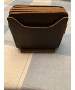Saddleback Leather Logo Brown Cognac Coaster Set NWOT - $285.00