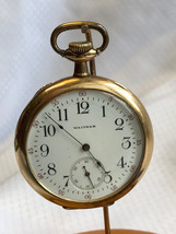 Antique 1912 Waltham Pocket Watch 25Yr Warranted 18384881 12S 7J Openface *Works - $229.95