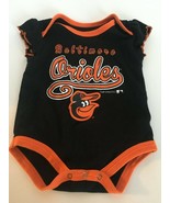 Baltimore Orioles 0-3M Newborn Baby Girl One Piece MLB Baseball Black Or... - £11.98 GBP