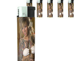 Tattoo Pin Up Girls D24 Lighters Set of 5 Electronic Refillable Butane  - $15.79