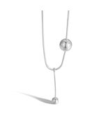 Beaded Elegance: Sterling Silver Pendant Necklace - £28.74 GBP