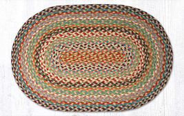 Earth Rugs C-328 Multi 1 Oval Braided Rug 20&quot; x 30&quot; - £31.57 GBP