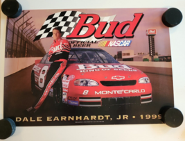 1999 Dale Earnhardt Jr. #8 NASCAR Racing Poster Budweiser 27 x 19 - £14.66 GBP