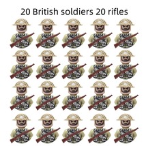 WW2 Military Soldier Building Blocks Action Figure Bricks Kids Toy 20Pcs/Set A17 - £18.86 GBP