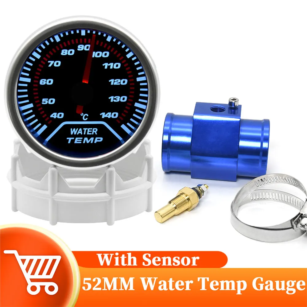 2&quot; 52mm Universal Water Temp Gauge With Temperature sensor 40-140Celsius Car - £10.03 GBP+