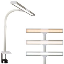 OttLite LED Desk Lamp with Sturdy Clamp - Extra Wide Lighting, Dimmable with 5 B - £122.29 GBP