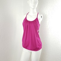 Lululemon No Limits Tank Top Pink Purple Raspberry Barbiecore Built in Bra Sz 4 - £20.58 GBP