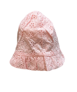 Janie and Jack Eyelet Ruffle Bonnet Crystal Rose Pink Size 18-24 months New - $27.06 CAD