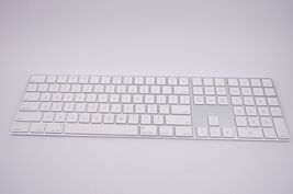 Apple Magic Wireless Keyboard White &amp; Silver with Numeric Keypad A1843 M... - $29.99