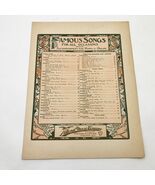 Famous Songs For All Occasions O That We Two Were Maying 7 pages 1905 - $179.97 MXN