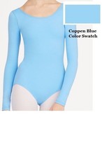 Mondor 497 Coppen Blue Child Size Large (10-14) Long Sleeve Leotard - $7.99