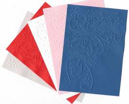 Embossed Card. A6. Poinsettia Corner. Choice of Colour - $0.50 CAD+