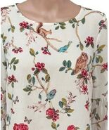 Disney Collection Lauren Conrad Blue Bird Floral Blouse W/Bubble Sleeves... - €13,49 EUR