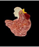 Vtg Red Speckled Rooster Doranne of California Cookie Biscuit Jar Decor ... - $103.31 CAD