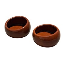 2 Porcelain Lopsided Pet Bowls – Small Animal or Cat Food &amp; Water Dishes  - $14.23 CAD