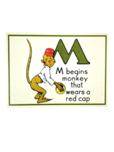 Cavallini Letter M Framable Nursery Art 1930s Repro Alphabet Flash Card - $15.18 CAD