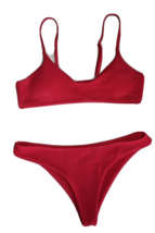 Zaful Women&#39;s Swimwear Burgundy Cheeky Bottoms And Top Bikini ~8~ - $12.19