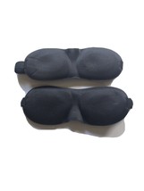 2pk Sleep Mask for Women and Men With  Adjustable Elastic Strap Black - $8.71