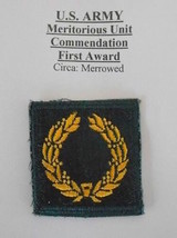 U.S. Army Meritorious Unit Commendation 1ST Award (Circa: Ww 2) Merrowed Lot 48  - £6.24 GBP