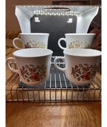 Set of 4 Vintage Corelle Indian Summer Cups Mugs Floral - £22.88 GBP