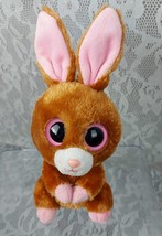 Ty Hopson Bunny Plush Rabbit Brown Pink Eyes Beanie Boos Stuffed Animal ... - £6.77 GBP