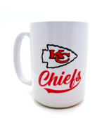 Kansas City Chiefs NFL Ceramic Coffee Mug Tea Cup 15 oz White - $21.78