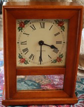 Vintage small 8 day Seth Thomas Maple wind-up clock 6 by 8 inches. Mirror and ro - £43.06 GBP