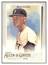 2020 Topps Allen &amp; Ginter Jim
  Bunning    Detroit Tigers #341 Baseball
  card   - $2.35