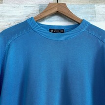 St Michael British UK Vintage Raglan Sweater Blue Cotton Mens Size 40 Me... - £23.60 GBP