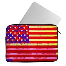 USA 2-Sided Print Mac Book Pro 14&quot; Sleeve - American Flag Laptop Sleeve  - £31.35 GBP