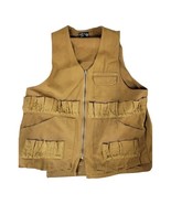 VTG Bullseye Bill Men&#39;s 60s Brown Canvas Hunting Vest - $627.92 MXN