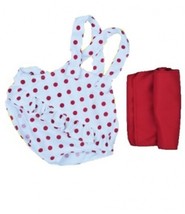 &quot;Polka Dot&quot; Swimsuit w/Red Towel Outfit Teddy Bear Clothes Fit Most Buil... - $13.99