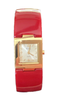 Vintage Kenneth Jay Lane KJL Watch New Battery Working RED Lucite band - £44.12 GBP