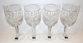 Stunning Set Of 4 Mikasa Crystal Symphony 7 1/8&quot; Water Goblets With Labels - £68.71 GBP