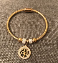 Beautiful tree of life bracelet in gold - £12.57 GBP