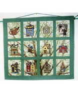HomeSweetHome Quilted Handmade Wall Quilt in Favorite Blues or Greens - £140.43 GBP