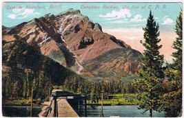 Postcard Cascade Mountain On CPR Line Banff Alberta Canadian Rockies - £3.10 GBP