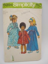 Vintage Simplicity Child Size 3 Robe Nightgown 5994 sewing pattern COMPLETE/CUT - £7.82 GBP