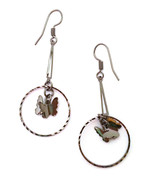 Dangling Lightweight Metal Hook Earrings with Twin Butterfly Shapes - $8.13 CAD