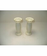 Pair of Porcelain Lenox Illuminations Pleated Candlestick Holders Taper ... - $21.24