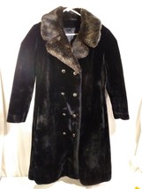  Dubrowsky &amp; Joseph BORGAZIA USA Faux Plush Fur Jacket LONG COAT Size 10... - £50.28 GBP