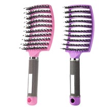 Detangling Hair Brush 2 Pack Styling Vented Detangler Brush Comb Wet/dry Set New - £14.78 GBP