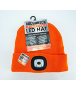 Roughneck Rechargeable LED Hat Orange Bright Orange Beanie Winter USB Knit - $19.91 CAD