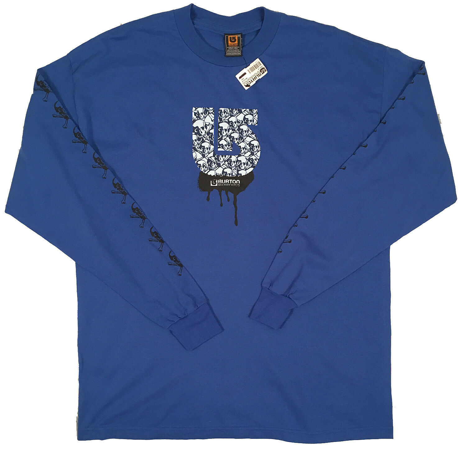 NEW Vintage Burton Long Sleeve T Shirt!  XXL  3 Colors   Huge Skull Graphic - $39.99