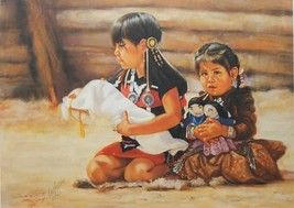 &#39;Navajo Dolls&#39; Signed Limited Edition Print by Artist Carol Theroux 15x21 S/N - £45.84 GBP