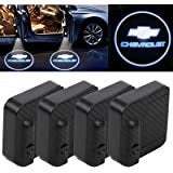 4x Chevy Logo Wireless Car Door Welcome Laser Projector Shadow LED Light Emblem